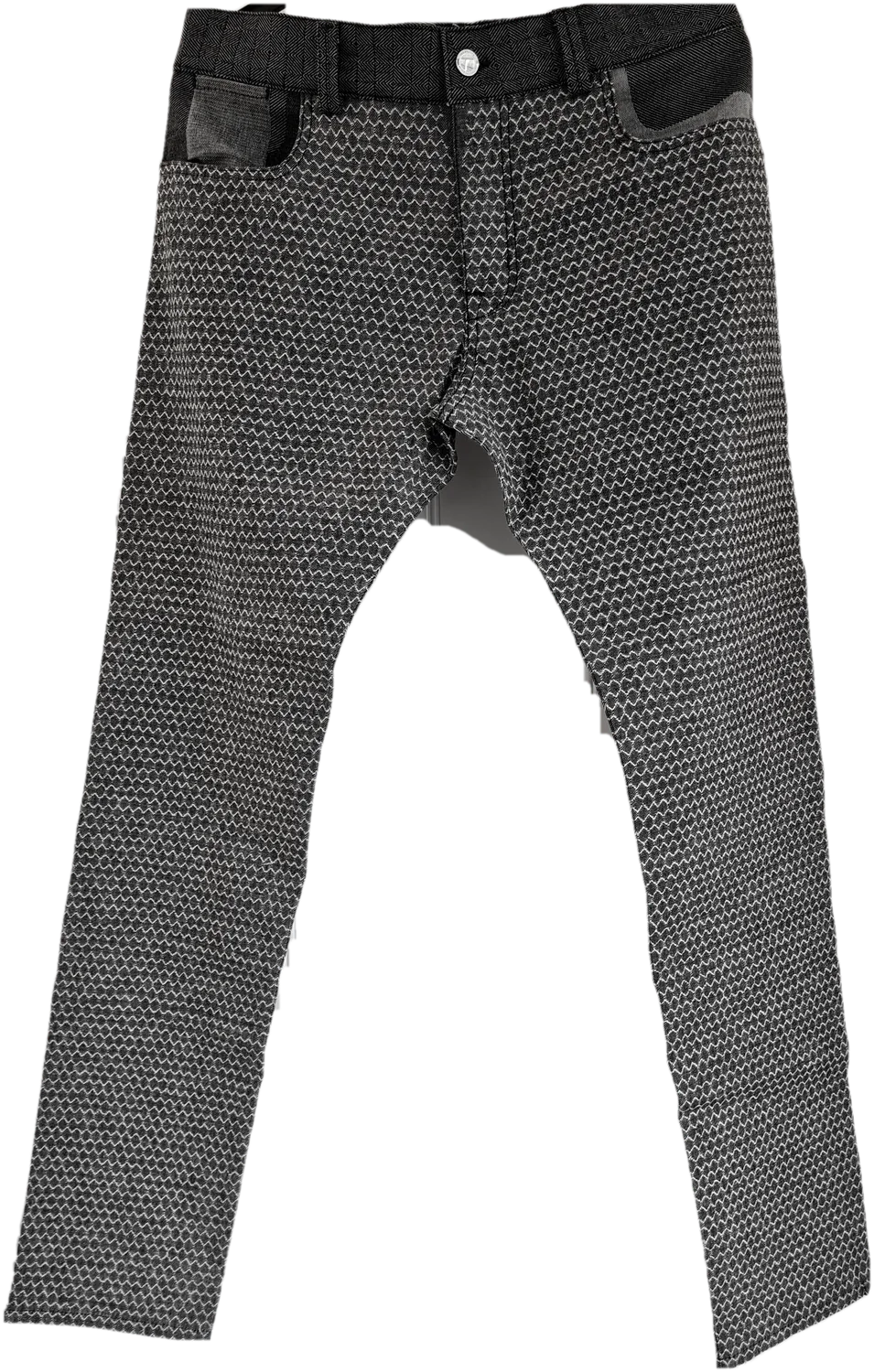 Front of the 3D woven jeans