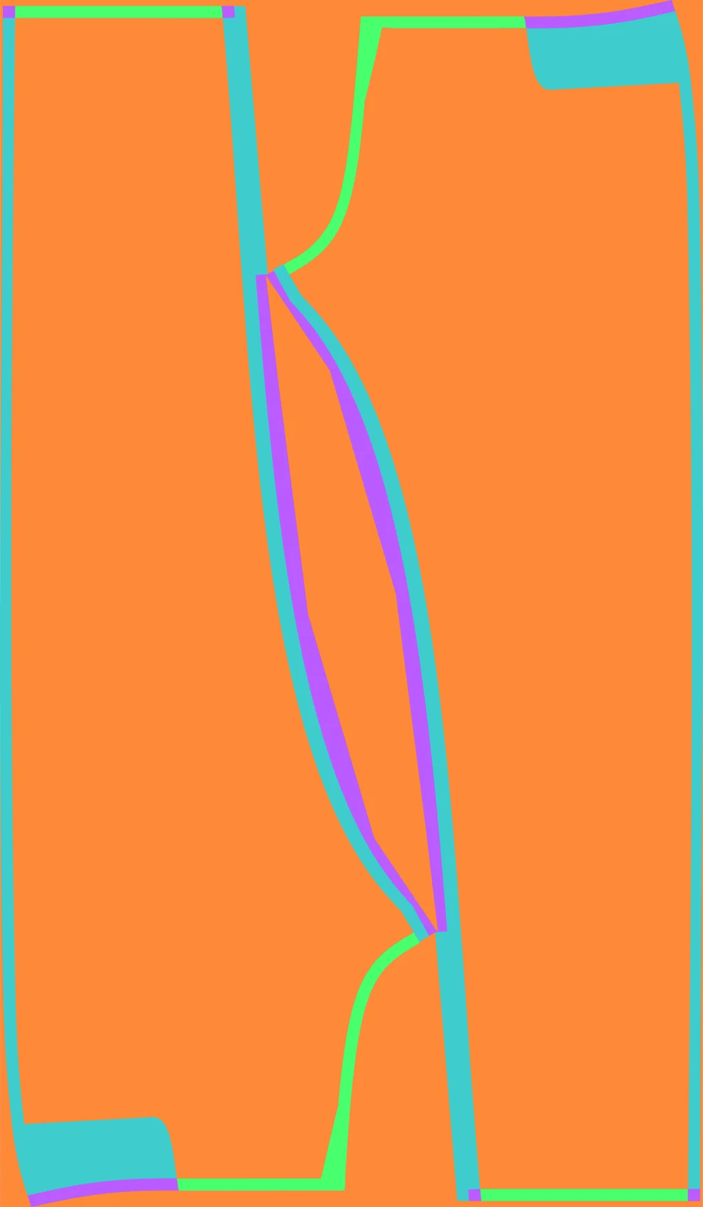 First concept map for the legs, before shrinkage compensation