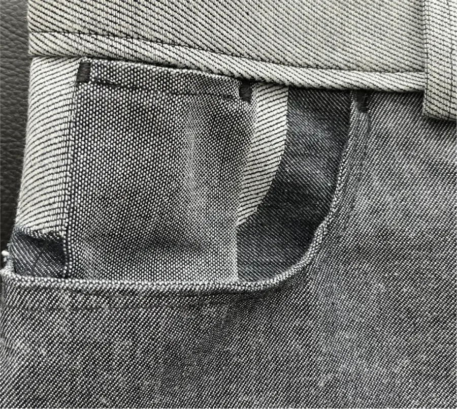 Front pocket, after weave optimisation