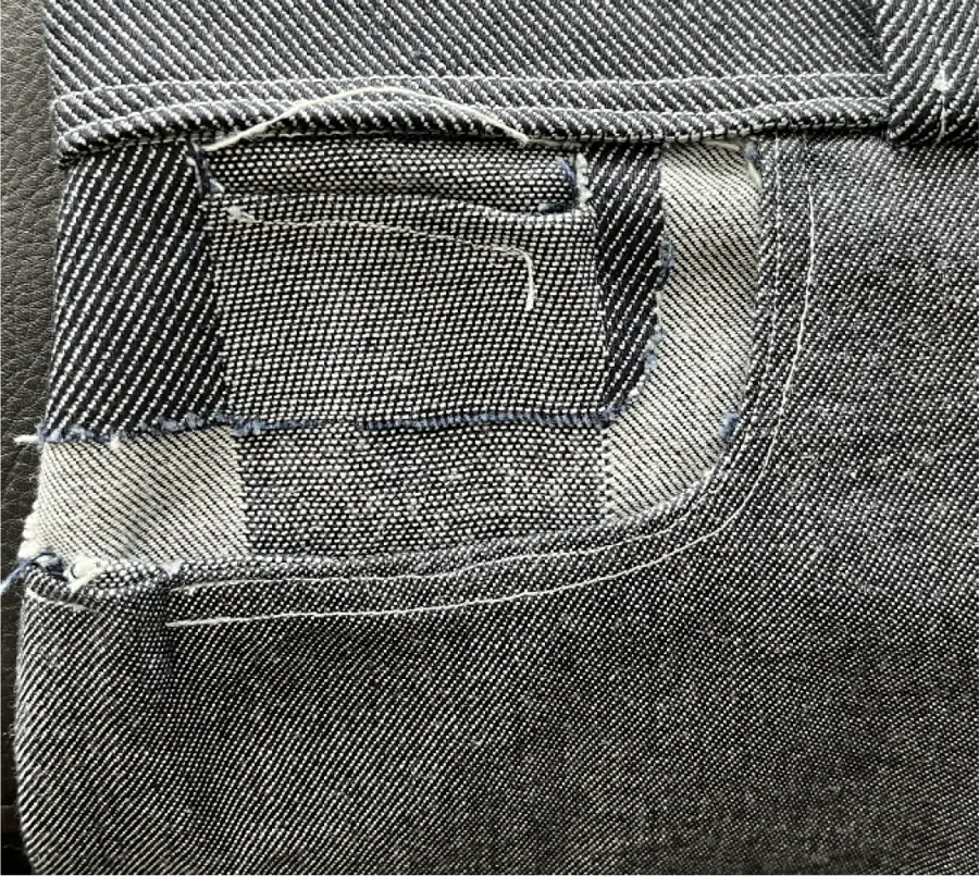 Front pocket, first sample